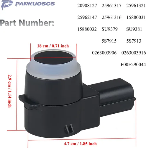 Miniatura 3 de Sensor de respaldo de marcha atrás Sensor de parachoques trasero Asistente de estacionamiento Sensor de objeto Compatible con Buick Enclave Cadillac