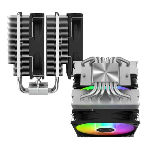 Miniatura 14 de Disipador Master Hyper 620S de Torre Dual para CPU, sincronización ARGB, ventilador PWM de 4.92 pulgadas, 6 tubos disipadores de calor de contacto