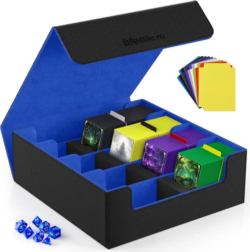 Miniatura 10 de Mlikero Paquete de 4 Cajas para Mazos de Cartas, Caja para Mazo Commander Contiene más de 400 Cartas con Funda Individual con 4 Separadores, Caja