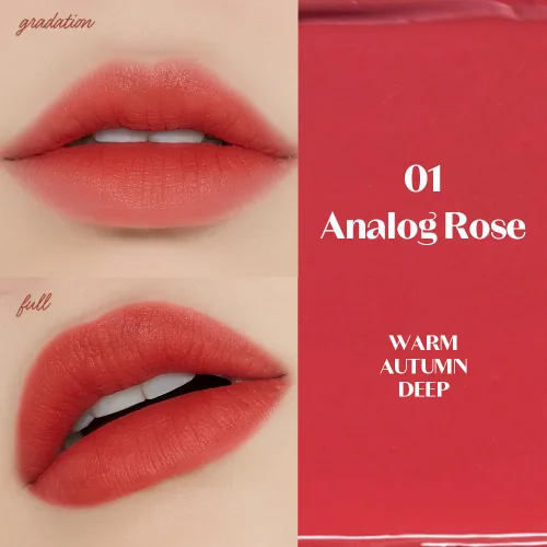 Miniatura 3 de Labial líquido pigmentado Etude, color #01 rosa análogo (4g), de larga duración, resistente al agua, con un ligero acabado mate, cobertura total