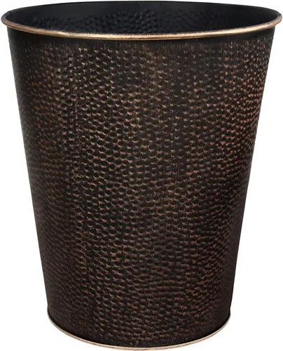 Bote de basura de acero inoxidable de lujo; capacidad: 202 oz Bronce