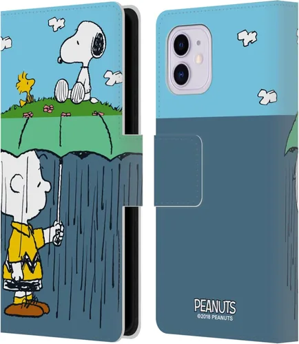 Miniatura 42 de Head Case Designs Funda de piel con licencia oficial de Peanuts Snoopy & Woodstock Balloon Halfs and Laughs para Apple iPhone 7/8/SE 2020 y 2022