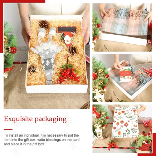 Miniatura 4 de joyhalo 16 cajas de regalo de Navidad con tapas para regalos a granel de 14.5 x 9.5 x 2.5 pulgadas, cajas de regalo grandes para ropa, envolver