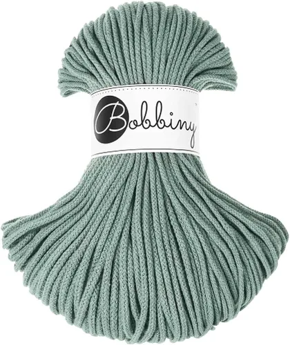 Miniatura 19 de Bobbiny Cordón de macramé trenzado junior de 0.118 in (aguamarina), 108 yardas/330 pies