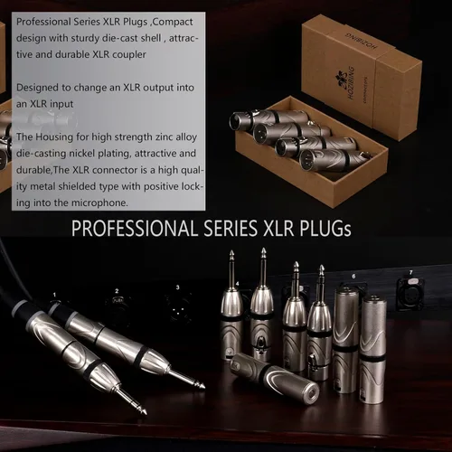 Miniatura 5 de 1/4"/6.35MM Mono/TS macho a XLR hembra adaptador de audio Accesorios de guitarra (D1050)