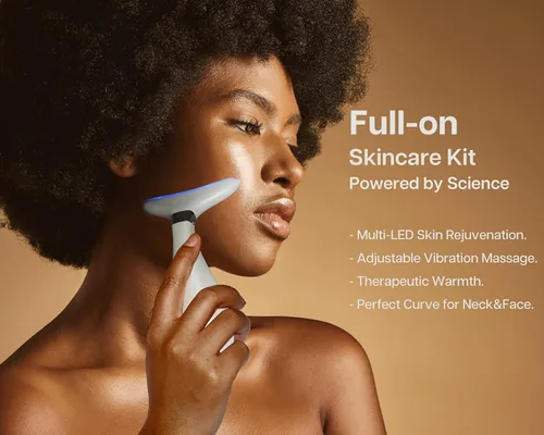 Miniatura 3 de VRAIKO Lily Masajeador de Cuello y Rostro, Herramienta de Esculpido Facial, Dispositivo de Rejuvenecimiento de la Piel con Térmica, LED de Triple