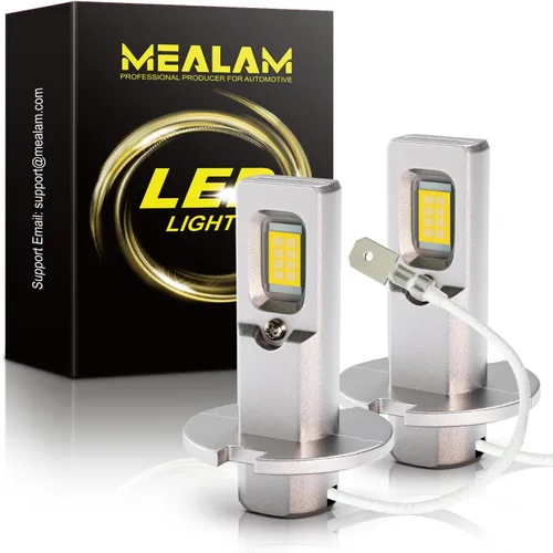 Miniatura 11 de H3 Bombillas LED antiniebla azul hielo, tamaño mini 1:1, Plug n Play, chips CSP 300% más brillantes con bombilla LED H3ll para lámpara antiniebla
