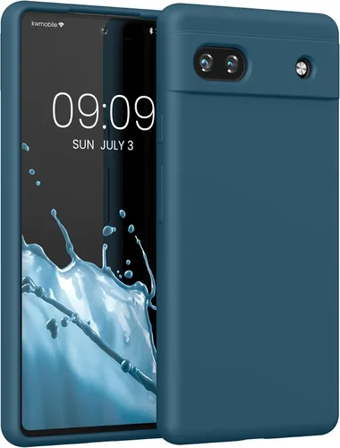 Miniatura 165 de kwmobile Funda Compatible con Google Pixel 6 Pro - Funda de teléfono de silicona TPU con acabado suave - Azul Arrecife