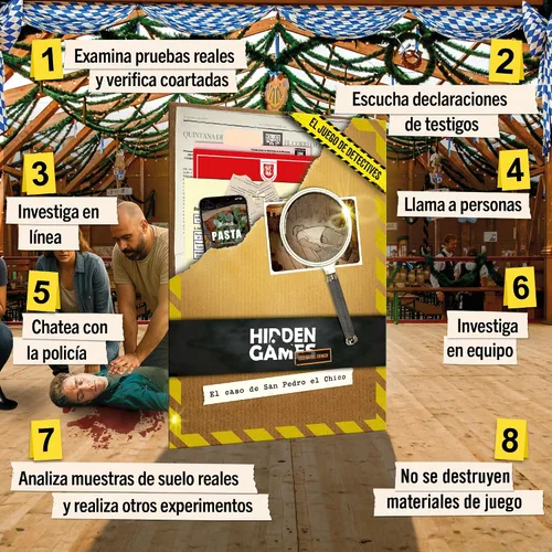 Miniatura 4 de Hidden Games Lugar de Los hechos - El caso de San Pedro el Chico - México - Juego realista de escenas del crimen, emocionante juego de Detectives