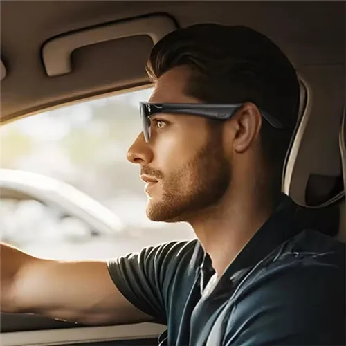 Lentes inteligentes de audio Bluetooth – Gafas de sol inalámbricas de oreja abierta con altavoces y micrófono integrados para música y llamadas,