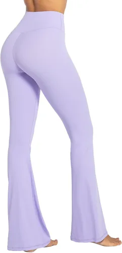 Miniatura 6 de Sunzel Leggings acampanados para mujer con control de abdomen, cintura cruzada y pierna ancha