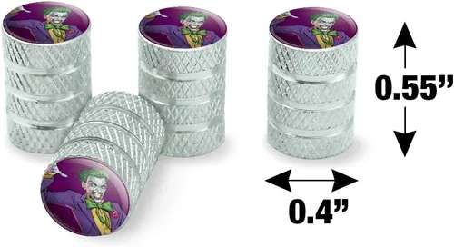 Miniatura 6 de GRAPHICS & MORE Batman Joker Carácter Llanta Llanta Llanta Aluminio Válvula Stem Caps