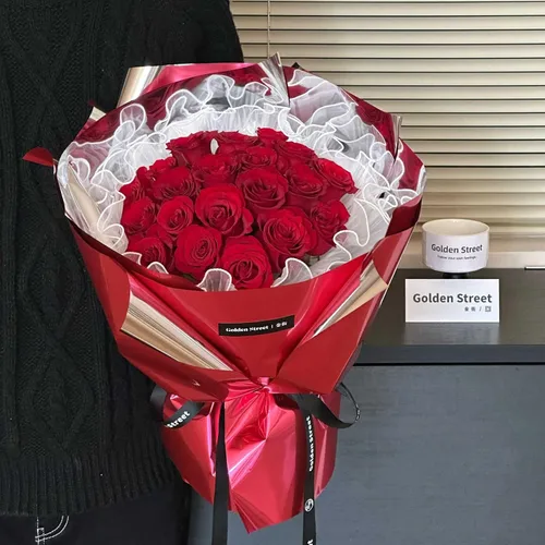 Miniatura 2 de Rollo de papel de envoltura de regalo de película metálica roja de color liso, para bodas, cumpleaños, Navidad, Día de la Madre, Año Nuevo, baby