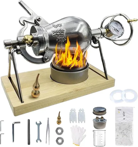 Chinese Popcorn Cannon, High Pressure Popcorn Maker, Hand Puffed Rice Maker Popcorn Popper, Stovetop Maquina Palomitas Maiz(500ml)