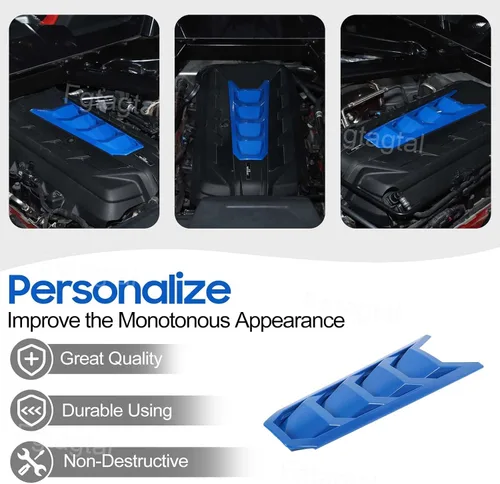 Miniatura 4 de Cubierta de protección para el compartimento del motor, panel de cubierta de carcasa compatible con Chevrolet Corvette C8 2020-2025, decoración