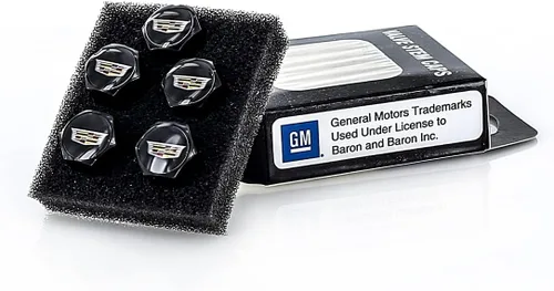 Miniatura 2 de Cubiertas de tapa de válvula con logotipo Cadillac (negro)