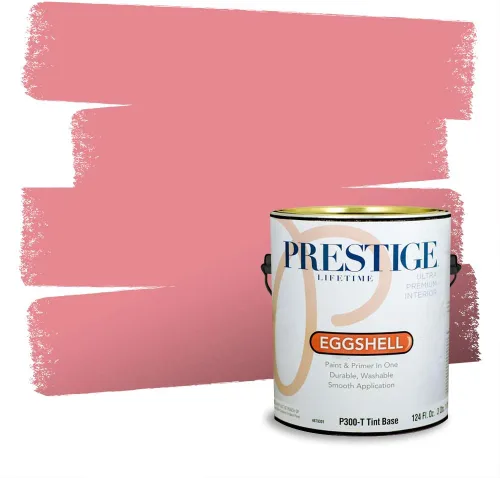 Miniatura 81 de Prestige Paints Pintura exterior e imprimación en uno, 1 galón, plano, coincidencia comparable de Valspar* Amber Rose*