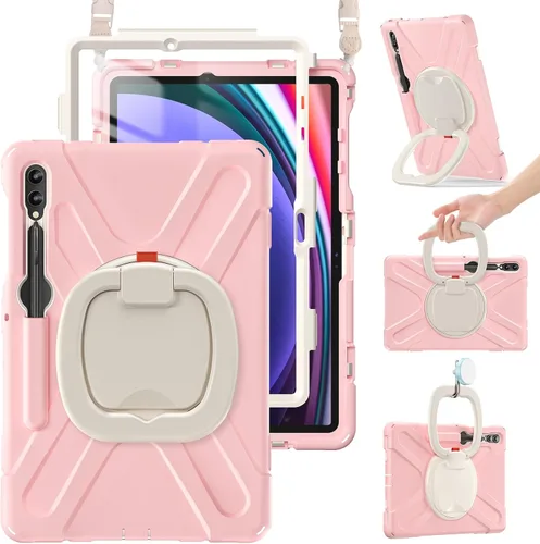Miniatura 8 de BRAECN Funda para Samsung Galaxy Tab S10+/S9 FE+/S9+ Plus de 12.4 pulgadas, funda de silicona resistente con protector de pantalla, soporte para S