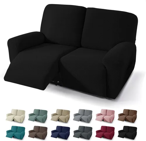 Miniatura 20 de JIVINER Fundas reclinables de gran tamaño de 3 piezas para sillón reclinable grande con bolsillos, tela jacquard elástica Lazy Boy funda para sofá