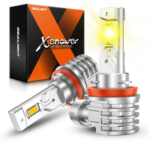 Miniatura 14 de SEALIGHT Bombillas H11, 4 bombillas superbrillantes para deportes de potencia de 6000 K, color blanco, Plug and Play, paquete de 2