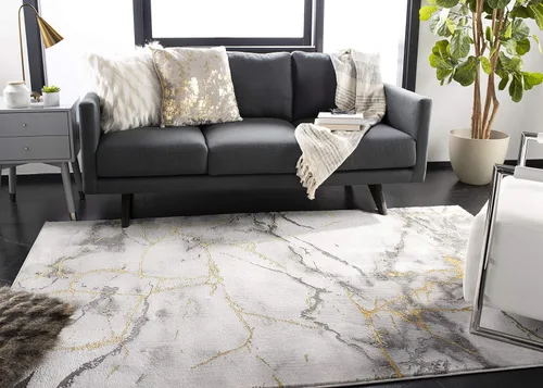 Miniatura 11 de SAFAVIEH Craft Collection Alfombra de Acento - 2' x 3', Gris y Azul, Diseño Contemporáneo, Resistente a las Manchas, Ideal para Áreas de Alto