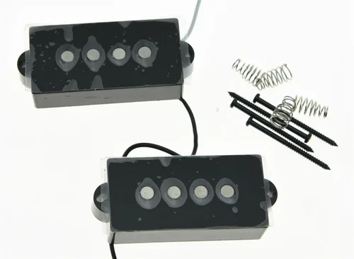 Miniatura 5 de KAISH Alnico V Black 4 String J Bass Style Pickups Set 60s Pastillas de sonido vintage para Jazz J Bass