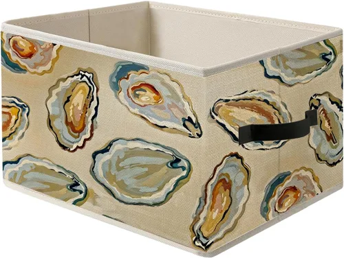 Miniatura 13 de Caja de almacenamiento de lazo floral azul y blanco con asas, cesta organizadora plegable de flores de estilo francés Toile de Jouy, caja