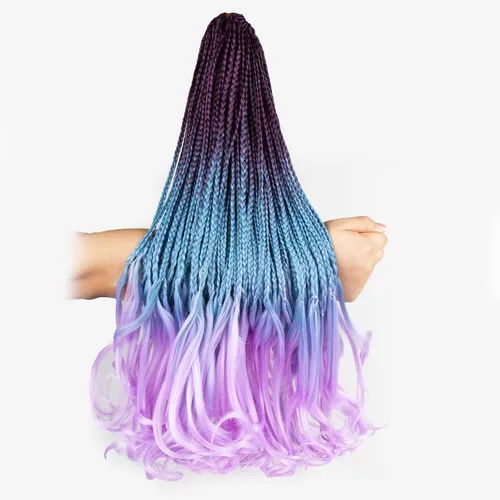Miniatura 11 de Rizos franceses de cabello de ganchillo para mujeres negras, 14 pulgadas, paquete de 8 unidades, de color marrón degradado a rubio, suave