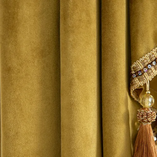 Miniatura 8 de VOGOL Cenefa de cortinas de terciopelo grueso para dormitorio, cenefas de cascada de lujo con aislamiento térmico dorado para sala de estar formal