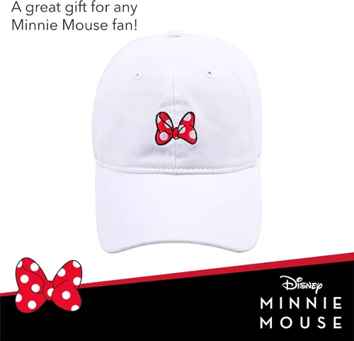 Miniatura 6 de Concept One Disney's Minnie Mouse Bows Embroidered Cotton Adjustable Dad Hat with Curved Brim