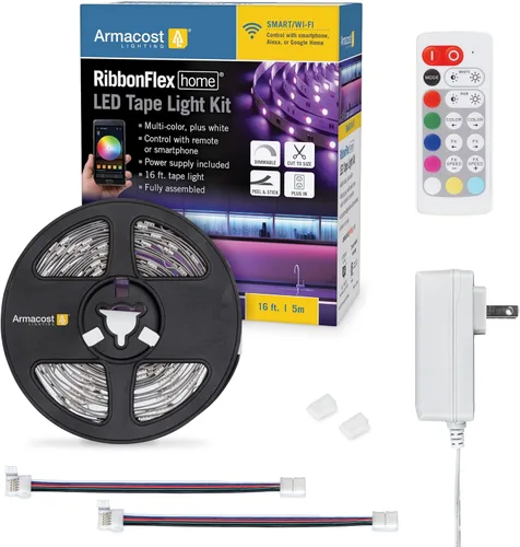 Miniatura 21 de Armacost Lighting Kit de luz en cinta LED regulable para AC del hogar, blanco cálido suave (1.5M) 424502 2700K blanco cálido 5 m
