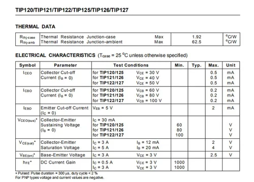Miniatura 6 de 20pcs TIP120 TO-220 NPN Darlington Transistor de potencia bipolar, 5A 60V HFE: 1000, 3 pines