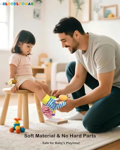 Miniatura 5 de Bloobloomax Juguetes de sonajeros para bebés de 0 a 12 meses, juguetes para bebés de 3 a 6 meses, juguetes de manos y pies para recién nacidos de 0
