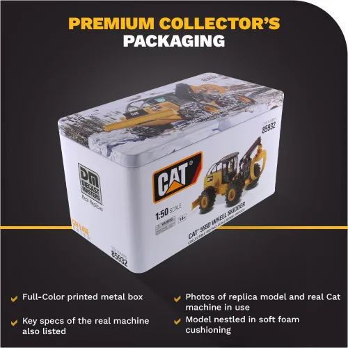 Miniatura 6 de Diecast Masters Caterpillar 555D Skidder High Line Series Vehículo, 7.29 x 3.03 x 2.68 pulgadas