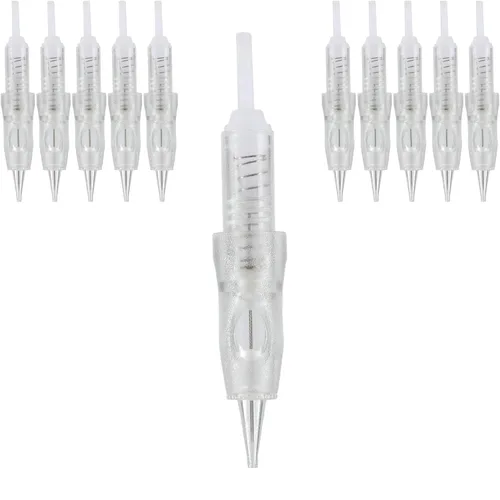 Mellie Microblading - 10 cartuchos de aguja M3 con membrana de seguridad, compatible con Intelli, Lady, Meraki & Arrow máquina de maquillaje 1RL