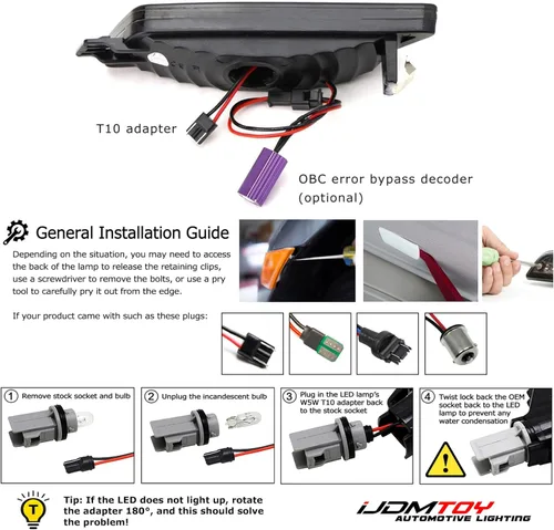 Miniatura 6 de iJDMTOY Kit de Luces Marcadoras Laterales de Parachoques LED Completo de Lente Ahumada Ámbar Compatible con Porsche Macan 2014-2024, Alimentado por