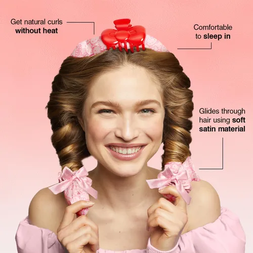 Miniatura 4 de Hello Kitty x Kitsch XL - Juego de rizador de pelo sin calor sin calor para dormir para rizos suaves y sin encrespamiento, viene con diseño