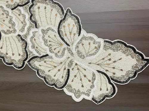 Miniatura 8 de Enliven Manteles individuales florales hechos a mano, manteles individuales decorativos ligeros de 14 pulgadas, perfectos para comedor, boda