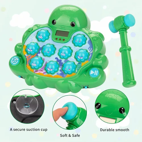 Miniatura 6 de Juguetes interactivos de golpear al topo para niños de 2 a 4 años, juguetes educativos de aprendizaje para niños pequeños de 2, 3, 4, 5, 6 años