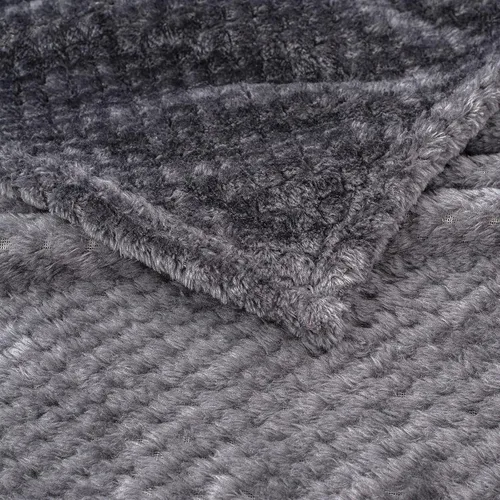 Miniatura 3 de Manta o manta mullida para bebé niña o niño, suave cálido y acogedor polar coral para bebé, bebé o recién nacido, manta de recepción para cuna, Gris