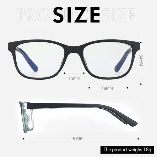 Miniatura 3 de ZENOTTIC Lentes de bloqueo de luz azul para niños, paquete de 2 lentes antirreflejos, lentes ligeros para computadora para niños y niñas Negro