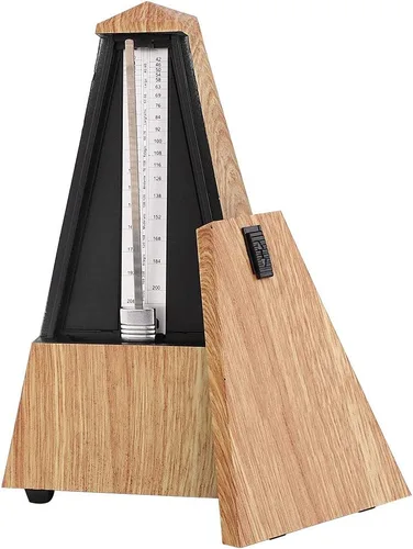 Metrónomo mecánico. Guitarra Piano Tambor Violín Metrónomo Mecánico Tipo Torre Metrónomo Accesorio Musical (Tempo Range 40 ~ 208bmp) (Grano de