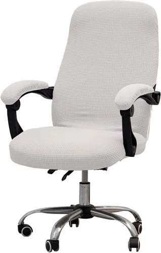Miniatura 17 de Melaluxe Funda para silla de oficina con fundas para reposabrazos, funda elástica universal para silla de escritorio, fundas para silla