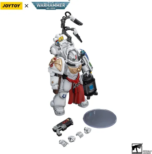Miniatura 5 de YIZRIO JoyToy Warhammer 40k Ultramarines Apothecary Biologis, figura de acción a escala 1:18 Mecha Joy Toy Collection Modelo 5.35 pulgadas