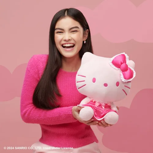 Miniatura 4 de Hello Kitty and Friends - Hello Kitty - Peluche monocromático rosa de 12 pulgadas Hello Kitty Rosa