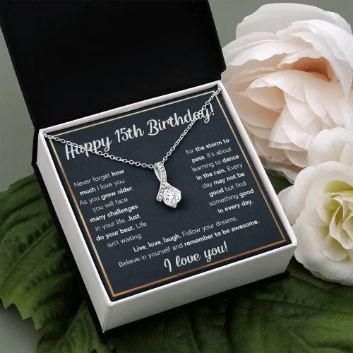 Miniatura 2 de FG Family Gift Mall Regalos de quinceañera para una niña de 15 años, regalos para cumpleaños de 15 años, ideas de regalo para adolescentes, collar