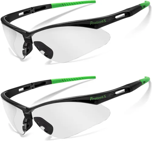 Miniatura 11 de ProtectX Gafas de seguridad para hombres y mujeres, lentes de sol de seguridad con lentes antivaho resistentes a los arañazos, agarres Skywalker