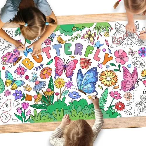 Miniatura 9 de Gatherfun Póster de Actividades para Fiesta de Pascua - 31.5 x 72 Pulgadas, Fiesta de Pascua Feliz, Pancarta de Papel Versátil
