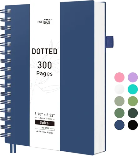 Miniatura 7 de RETTACY Cuaderno de bolsillo, 160 páginas forradas, tamaño mini A6 (4.5" × 5.7"), para trabajo, diario, escritura, papel grueso de 100 g/m²