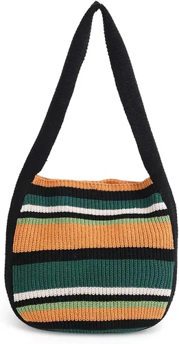 Miniatura 9 de ENBEI Bolsos de hombro para mujer Bolsos de ganchillo Bolso de punto grande Bolso de mano estético para la escuela lindo Bolsas de mano Bolsa